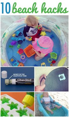 beach hacks for toddlers to play in the sand, water and sand toys