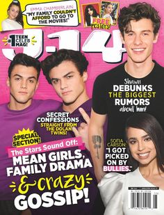 the cover of people magazine with two young men and one woman on the front page