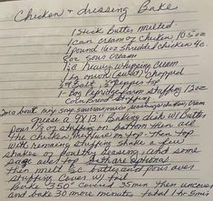 a handwritten recipe for children's diapering bike ride, written in cursive ink