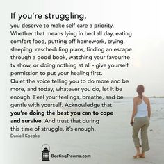 a woman standing on top of a beach next to the ocean with a poem written in front of her