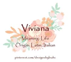 a white background with pink flowers and the words fiorella meaning little flower origin italian