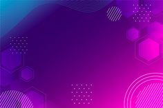 an abstract purple and pink background with hexagonal shapes on the bottom right corner