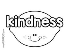 the word kindness is written in black and white with an image of a smiling face