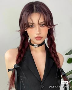 Cool Hairstyles For Girls, Goth Girl, Aesthetic Pics, Hair Inspo Color, American Beauty, Korean Hairstyle, Hair Types, Ulzzang Girl, Hair Looks