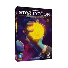 the board game star tycoon is shown in front of an image of planets