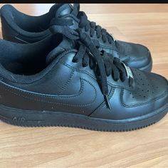 Black Air Force Size 8 Barely Worn Them Still New Nike Shoes Black, Black Nike Shoes, Nike Black, Shoes Black, Women's Nike, Black Nikes, Be Still, Air Force, Nike Shoes