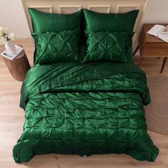 PRICES MAY VARY. Everything You Need - This big 7 piece queen bedding set includes 1 comforter (88"x 88"), 1 fitted sheet (60"x 80"+ 15"), 1 flat sheet (90"x 102"), 2 pillowcases (20"x 30") and 2 pillow shams (20"x 26"). Soft Silky Satin - Few things say superior quality like genuine soft silky satin. Made of ultra-soft satin fiber that keep breathable for all seasons. Our satin is much more durable than cotton for years of enjoyment and attractive service. Comforter is filled with down alternat Satin Comforter, Full Bedding, Queen Bedding, Bed Comforter Sets, Hair Silky, Soft Bed, Full Bedding Sets, Satin Bedding, Bed In A Bag