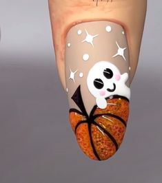 Pumpkin Nail Designs, Pumpkin Nail Art, Halloween Nails Easy, Hacks And Tips, Pumpkin Nails, Cute Nails For Fall, Cute Christmas Nails