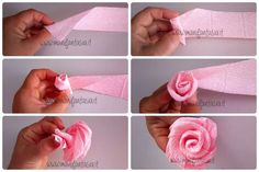 how to make a flower out of tissue paper - step by step instructions and pictures