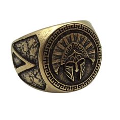 Spartan warrior helmet bronze ring 6 US Bronze with patina Cool Rings, Helmet Ring, Oc Fashion, Warrior Ring, Learn Skills, Warrior Helmet, Great Warriors, Spartan Helmet, Spartan Warrior