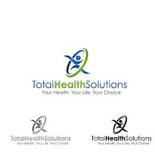 the logo for total health solutions is designed to look like it has an image of a fish