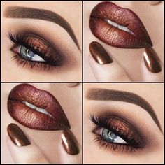 Copper Makeup, Kylie Lipstick, Makeup Sephora, Smink Inspiration, Makijaż Smokey Eye, Glam Squad, Fake Eyelashes, Eye Make, Makeup Makeup