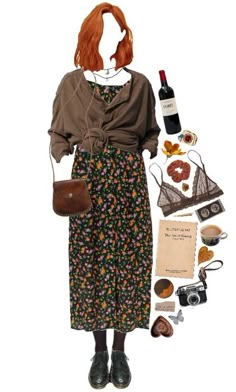 Indie Hipster Outfits, Witchy Boho Fall Outfits, Band Shirts Outfits, Boho Indie Outfits, Indie Outfits Vintage, 70s Cottagecore, Young Women Outfits, Fall Cottagecore, Cottagecore Outfit