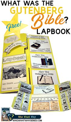 what was the gutterberg bible lapbook? with pictures and text on it