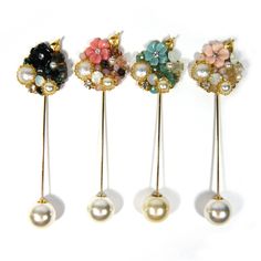 Flower Crystal Faux Pearl Beaded Gold Metal Fashion Lapel Pin #1208 Colors may appear slightly different through this website due to computer picture resolution and individual monitor settings. Package included : order quantity × pin Item Features : .Romantic design fashion accessory .Attached to a gold tone metal stick with a faux pearl cap .Complete your formal wear look .Give your jacket, hat or bag a stylish finishing touch .Great gift idea Item Specifications : .Handmade in Korea .100% bran Lapel Pins Suit, Romantic Fashion, Flower Crystal, Metal Fashion, Romantic Design, Pin Jewelry, Metal Flowers, Lady Dior, Boutonniere