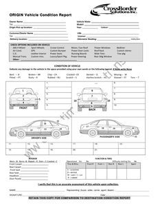 the official vehicle condition report is shown in this file, and it contains information on how to