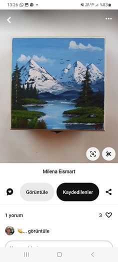 an image of a painting being displayed on the app store's facebook page,