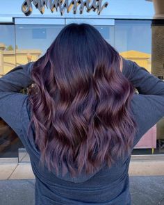 Purple Highlights What You Need to Know Purple Highlights On Black Hair, Black Hair Ideas, Purple Brown Hair, Highlights On Black Hair, Purple Hair Highlights, Black Wavy Hair, Black Hair Balayage, Straight Black Hair