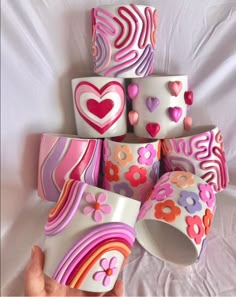 Pastel Cupcakes, Tanah Liat, Clay Diy Projects, Pottery Crafts, Diy Pottery, Clay Art Projects, Ceramics Ideas Pottery, Diy Clay Crafts, Cute Mugs