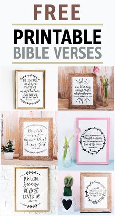 free printable bible verses for the home or office with pictures and text on them