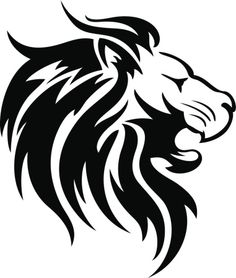 a lion's head in black and white on a white background stock photo getty