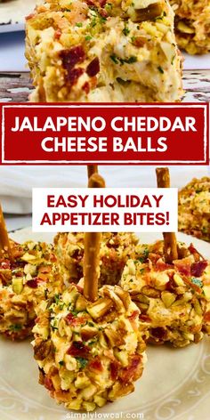 Here's one of our favorite holiday party appetizers and finger foods for a crowd! Jalapeno pimento cheese balls made with cheddar cheese, cream cheese, and chopped pecans are the perfect combination of creamy, savory, and spicy. If you like spicy appetizers or cheese appetizers, you'll love these delicious appetizer bites. Add these delicious and savory treats to your Christmas dinner menu and list of Christmas snacks to try this year. They’re a great choice for a Christmas party, potluck, or family feast! Pimento Cheese Appetizer Finger Foods, Cheese Appetizers Finger Foods, Pimento Cheese Balls, Christmas Party Potluck, Finger Foods For A Crowd, Jalapeno Pimento Cheese, Foods For A Crowd, Spicy Cheese Ball