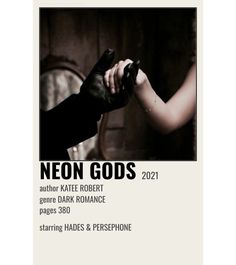 a poster with an image of two hands holding each other and the words neon gods on it