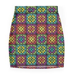 a colorful skirt on a white background