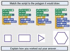 an interactive game for kids to learn how to use polygons and solve the problem