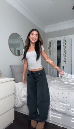 top: @cottonon pants:pacsun Lauren Kim Outfits, Highschool Fits, Pacsun Outfits, Bow Pants, Trendy Outfits For Teens, Quick Outfits, Chill Outfits, Easy Trendy Outfits