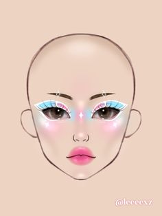 Steven Universe Inspired Makeup, Trans Makeup Looks, Pride Makeup Trans, Trans Pride Makeup, Pride Flag Makeup, Trans Makeup, Makeup Charts