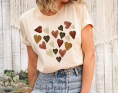 Artsy Melanin Skin Tone Kindness Watercolor Hearts Soft Graphic Tees, Valentines Day Shirt, Watercolor Heart Shirt, Heart Valentines Shirts 📢Please Check All Photos For Details.   📢Choose Your T-Shirt Size From The Drop-Down Lists Next To The item Picture   📢Choose Of Your T-Shirt Color From The 2nd Picture   📢Use "Add message to Seller" link On The Checkout Page To Send me the Following important Details For Your Order's Customization.   📢Shipping Time Varies by location (we are located in Valentine Graphic, Valentines Shirts, Melanin Skin, Watercolor Hearts, Equality Shirt, Soft Graphic, Heart Valentines, Valentines Day Shirt, Watercolor Heart