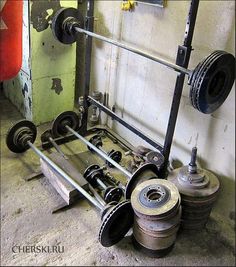 Perhaps you're there for the standard oil change. Maybe you need new tires, a timing belt replaced, or worse, major engine work. Whatever the reason you' Homemade Weights, Garage Gyms Ideas, Garage Gyms, Gym Images, Man Cave Home Bar