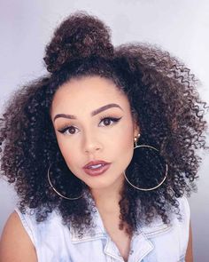 Natural Hair Pictures, Hair Shrinkage, Curly Hair Ponytail, Exotic Hairstyles, Braided Bun Hairstyles, Messy Bun Hairstyles, Natural Hair Styles Easy, Hair Images, Permed Hairstyles