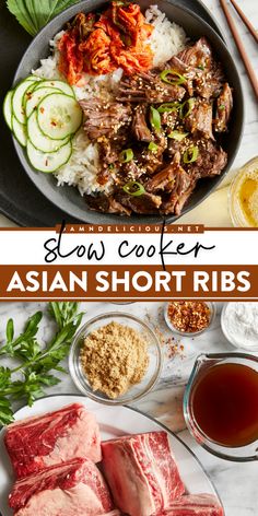 You're going to love this easy slow cooker recipe for Asian short ribs! It's a crockpot dish to just set and forget. So tender and full of flavor, these beef short ribs are a simple dinner idea you'll want to have again and again!