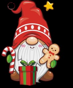 an image of a gnome holding a gingerbread