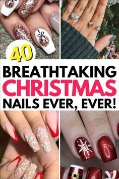 Sparkly Christmas Nails, Christmas Nail Designs Holiday, Christmas Nail Colors, Santa Nails, Christmas Tree Nails, Tree Nails, Manicure Inspiration