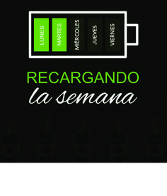 the text reads recargando la semaa on a black background with green and