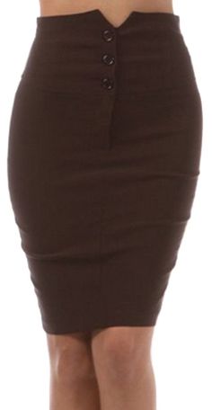 Small ( Size 5-6 ) / Medium ( Size 7-8 ) / Large ( Size 9-10 ) / X-Large ( Size 11-12 ) 75% Rayon 21% Nylon 4% Spandex. Front zippered buttoned closure. Machine Wash Cold. Tumble Dry Low. Made in USA This versatile pencil skirt can be dressed up or down. Pair with a sexy blouse and heels for a night on the town or pair with a cardigan and flats for daytime. Style and fit are flattering for most body types. About Sakkas Store:Sakkas offers trendy designer inspired fashion at deep discounts! We wo Stretch Pencil Skirt, Fashion Inspiration Design, Medium Brown, Jean Skirt, Online Shopping Clothes, Black Pants, Pencil Skirt, Knee Length, Work Wear