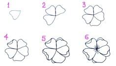 how to draw four leaf clovers step by step instructions for kids and beginners