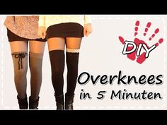 DIY Overknees | Kniestrümpfe selber machen | AUS ALT MACH NEU ♥ - YouTube Diy Edgy Clothes, Diy Clothes Accessories, Easy Diy Clothes, Diy Clothes Refashion, Upcycle Clothes Diy, Old To New, Diy Vetement