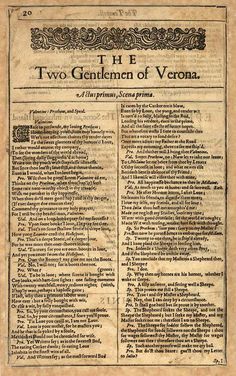 the two gentlemen of verona, written in latin text on an old book page