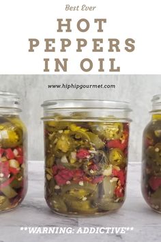 a mason jar filled with sliced jalapeños and Thai chilies (with seeds), minced garlic and salt, covered in extra virgin olive oil Hot Pepper Recipes Canning, Canned Italian Hot Peppers In Oil, Fresh Hot Pepper Recipes, What To Make With Hot Peppers, Canned Peppers In Oil, Peppers And Oil Recipe, Preserving Peppers In Oil, Peppers In Oil Canning