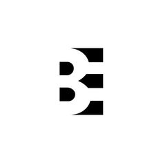 the letter b is made up of black and white letters, which appear to be overlapping