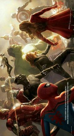 the avengers movie poster with many different characters