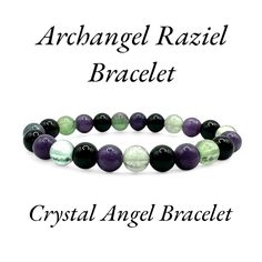 ALL U.S. ORDERS $35 AND OVER WILL AUTOMATICALLY GET FREE SHIPPING!  * Description: All of our bracelets are hand-strung (by us!) and curated to be the best quality possible. All of our crystals are 100% natural & authentic, unless stated otherwise (i.e.: man-made material).  * Dimensions: Bracelet length (inner measurement) is standard US sizing, which is approximately 6.5in. If you need a resize, you will be required to pay a resizing fee: VISIT THIS LINK TO ADD A RESIZE: https://www.etsy.com/listing/1587349987/resize-bracelets  Color may vary slightly in-person, depending on your viewing screen and phone/computer settings. ----- All items are cleansed of prior energy with sage and/or palo santo before shipping. We recommend doing so a second time after you receive your shipment.  Return Archangel Raziel, Angel Bracelet, Intention Bracelets, Crystal Angels, Crystal Bracelet, Bracelet Length, Crystal Items, Crystal Bracelets, Be The Best