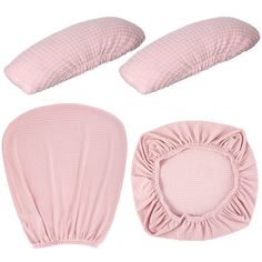 three pieces of pink cloth on top of each other