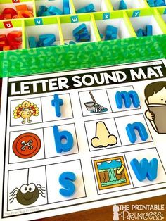 a letter sound mat with letters and numbers