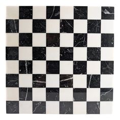 a black and white checkered tile pattern