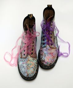 Since I have 2 children, could I trade them for these 2 shoes? Hand painted Doc Marten's OMG